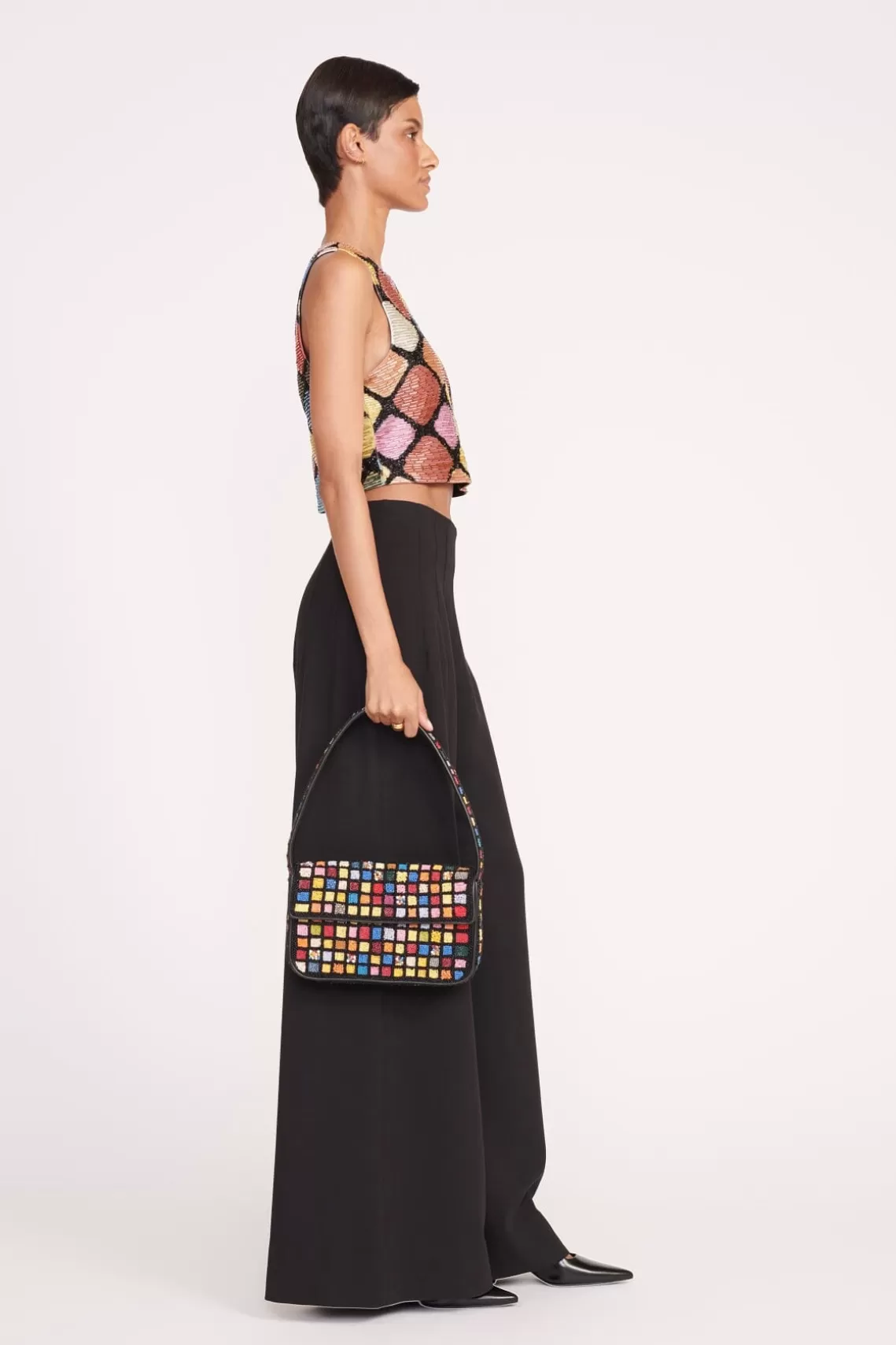 STAUD TOMMY BEADED BAG  DANCE FLOOR