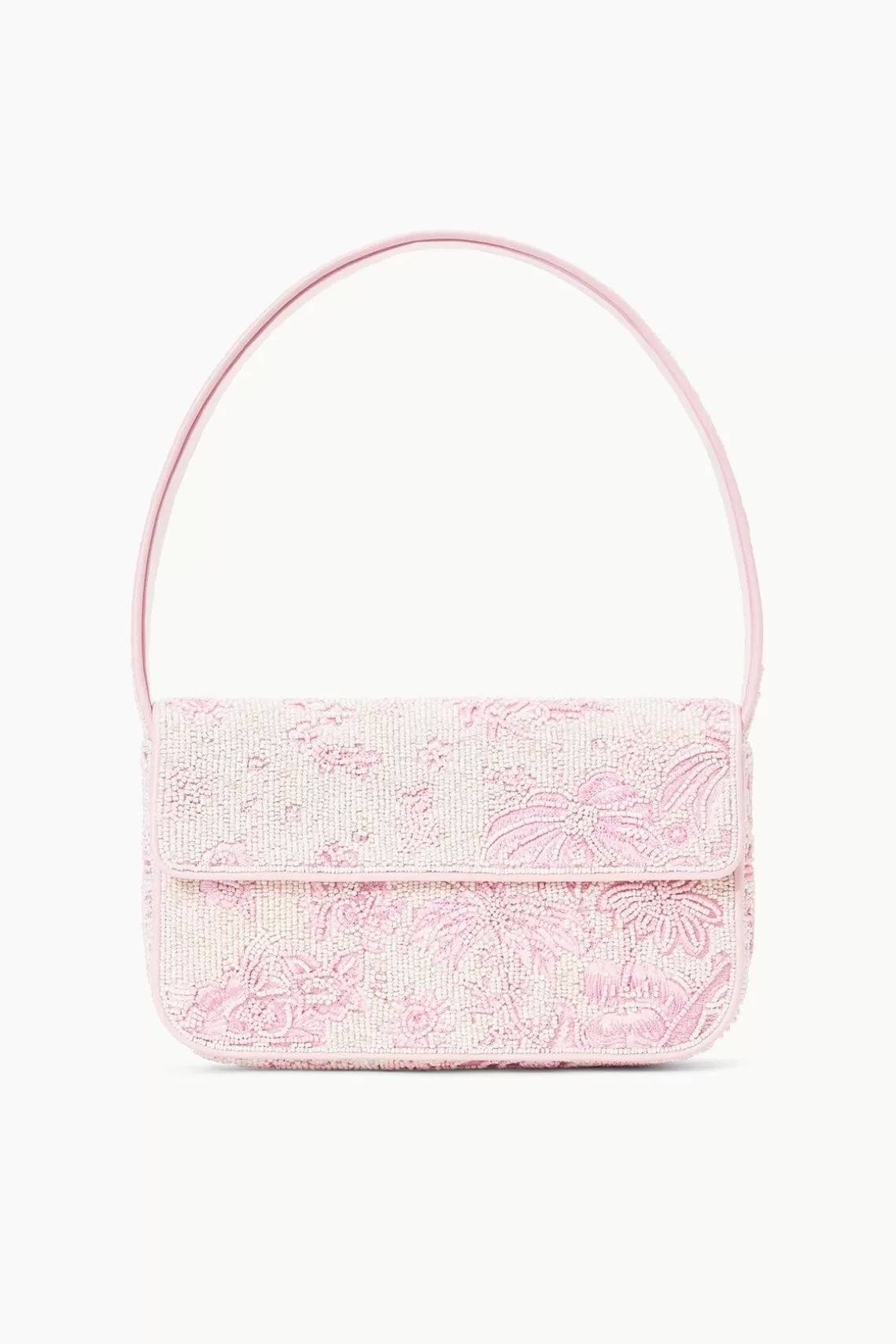 STAUD TOMMY BEADED BAG  IVORY CHERRY BLOSSOM TOILE