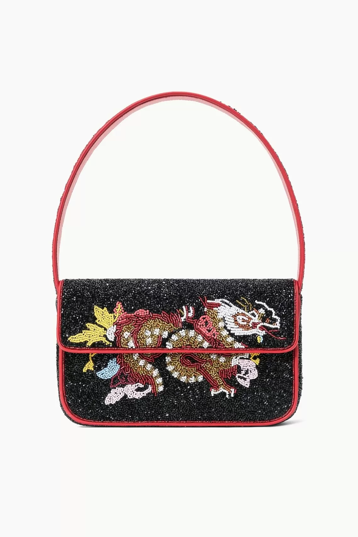 STAUD TOMMY BEADED BAG  LUCKY DRAGON