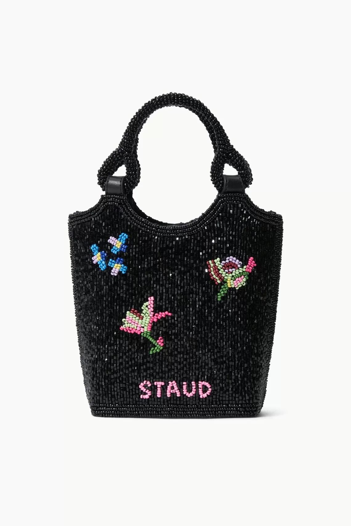 STAUD ZOE BEADED BAG  FIRST BLOOM NIGHT